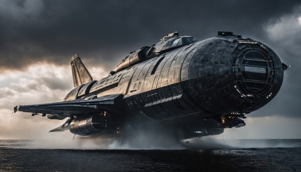 A calm day highlighting a spacecraft