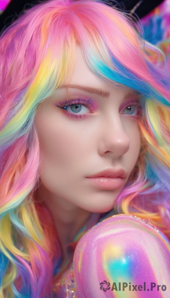 A female in a breathtaking dynamic scene