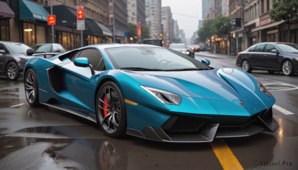 The charm of a motor vehicle in a bold day