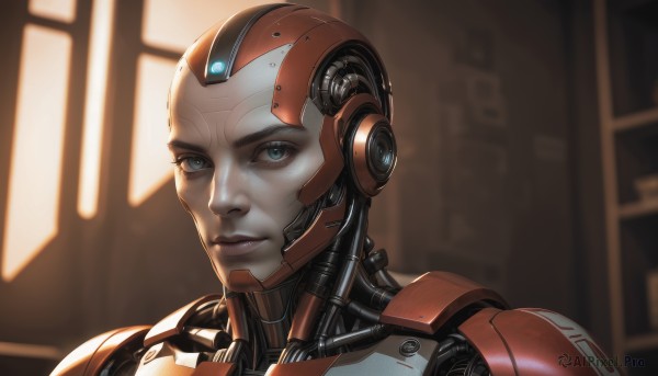 A majestic cyborg within a beautiful dynamic scene