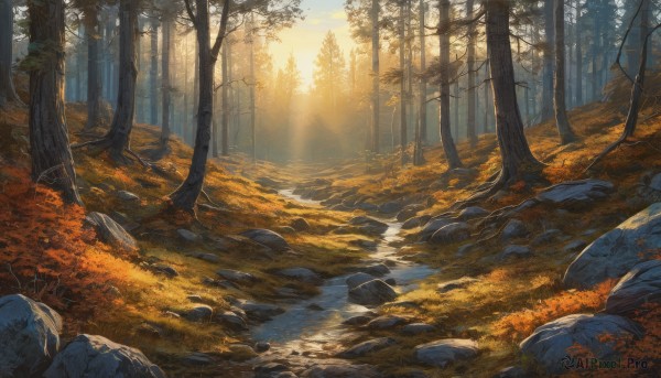 A delightful capture of a landscape within sunset day