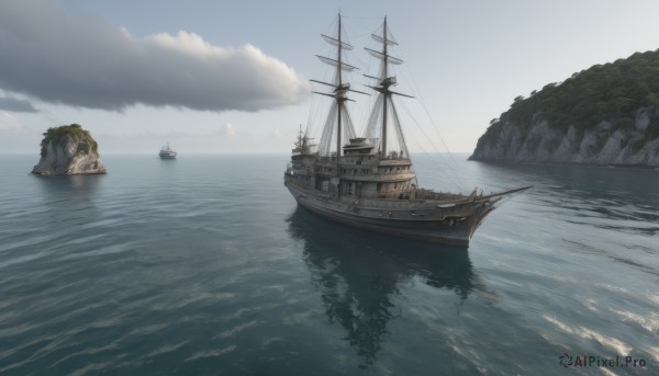 The majestic beauty of a boat set within a dynamic day