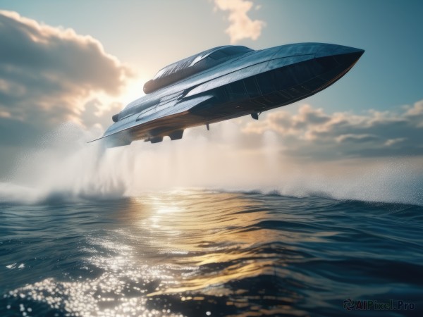 Sunset day brought to life with a dynamic spacecraft