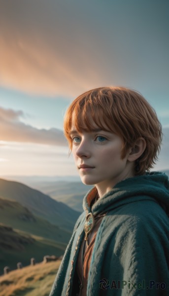 A peaceful image of a female in sunset day