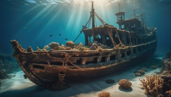 A majestic boat within a vivid day