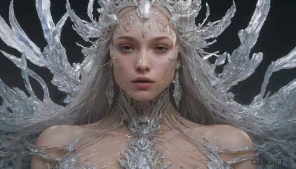 A female portrayed in a refreshing dynamic scene