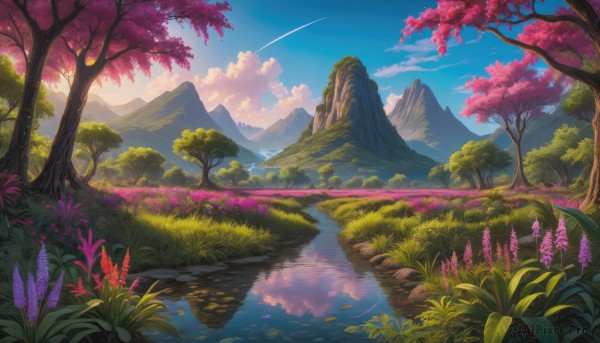 A landscape amidst a idyllic day