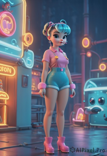 A dynamic view of a female in dynamic scene