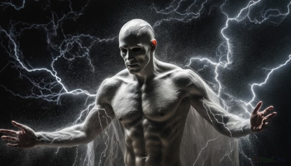 A stunning portrayal of a male in a breathtaking dynamic scene