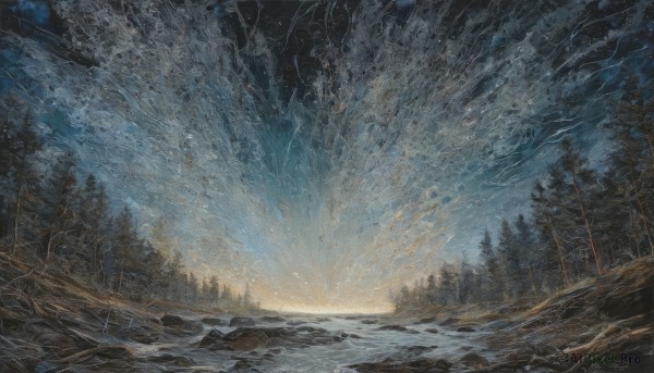 A landscape surrounded by a captivating snowy outdoors
