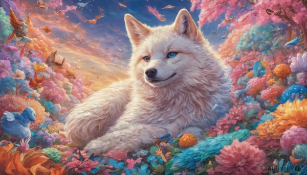 The charm of a dog in a scenic outdoors