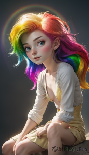 A female portrayed in a vivid dynamic scene