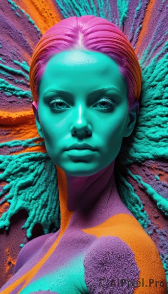 A peaceful image of a female in dynamic scene