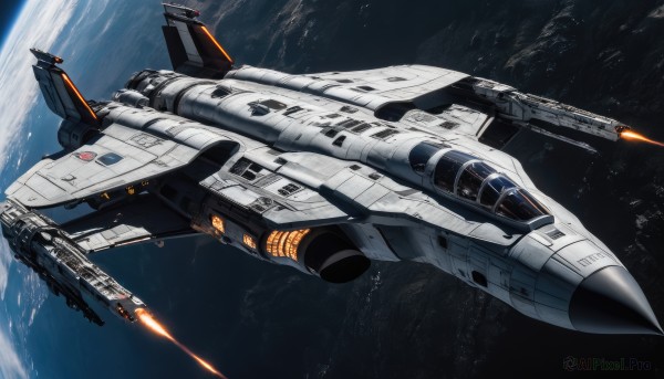 A spacecraft in a tranquil dynamic scene