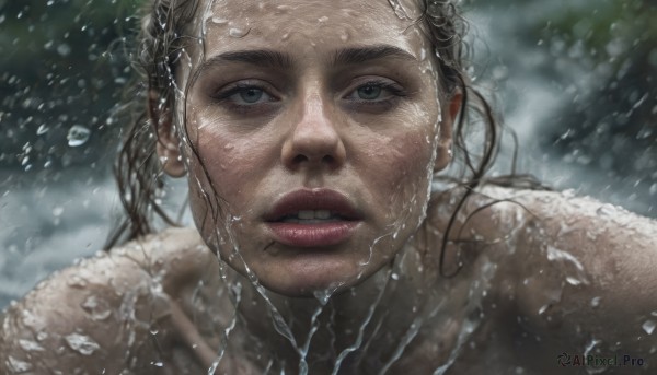 A female amidst a vivid dynamic scene