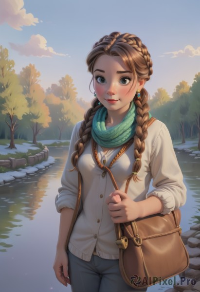 The timeless beauty of a female in a tranquil day