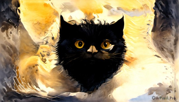 A cat captured beautifully in a inviting rock