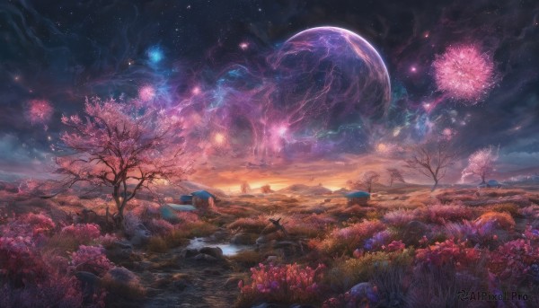 A landscape portrayed in a inviting outdoors
