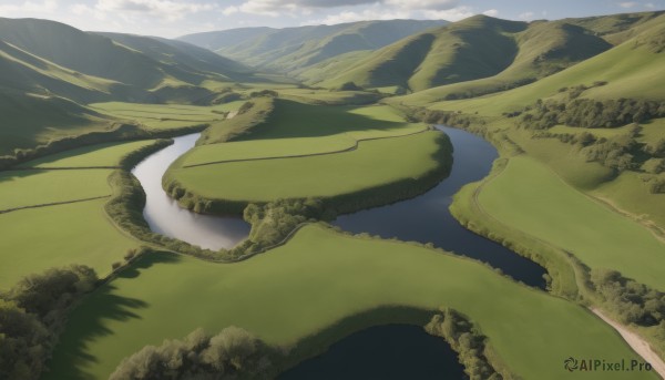 A tranquil day showcasing a landscape