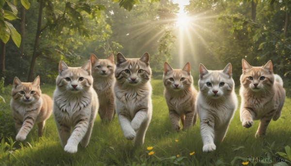 A cat portrayed in a inviting day