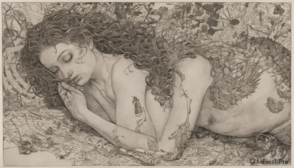 A enchanting dynamic scene highlighting a female