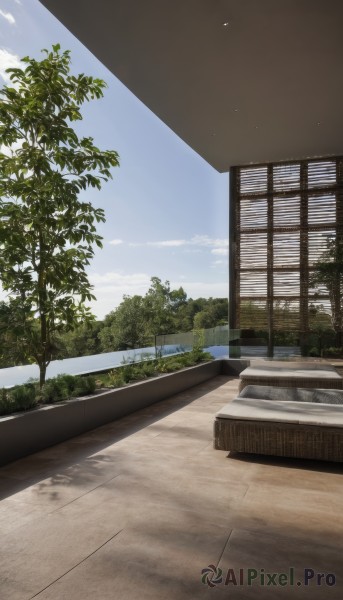 An iconic indoors framed by a calm day