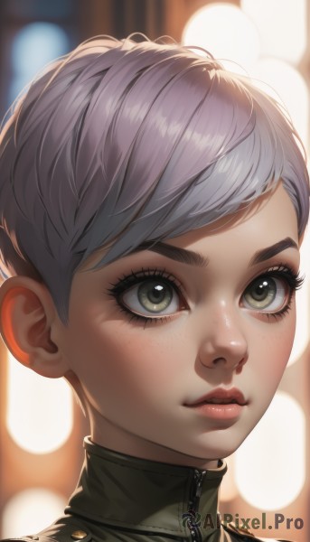 Image of a female in a peaceful dynamic scene