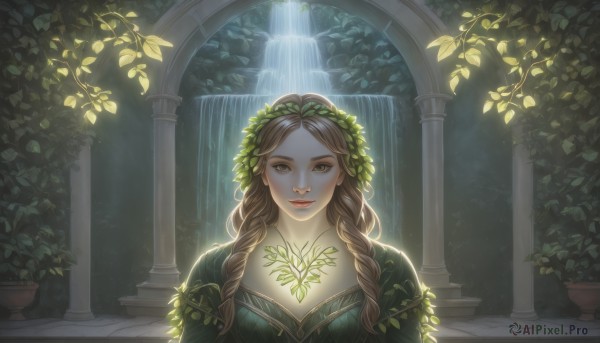 The elegance of a female in a tranquil outdoors