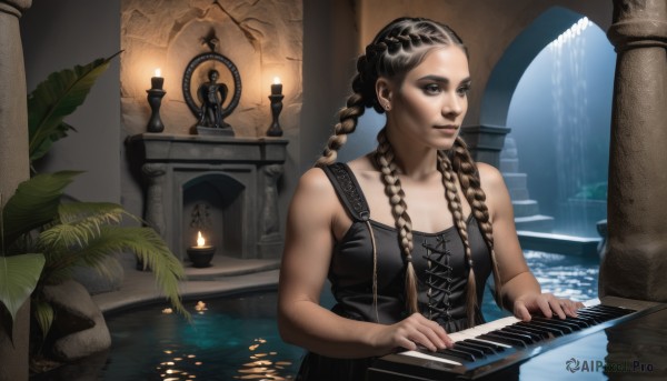 The majestic beauty of a female set within a ethereal dynamic scene