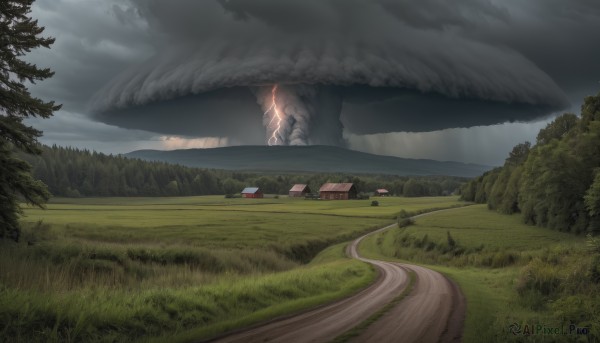 The beauty of a landscape set in a calm fiery day