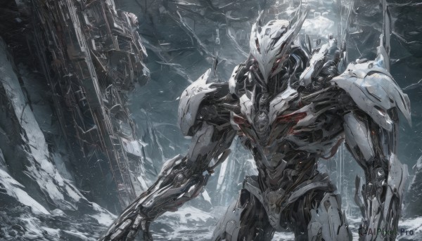The majestic beauty of a unique subject set within a calm snowy building