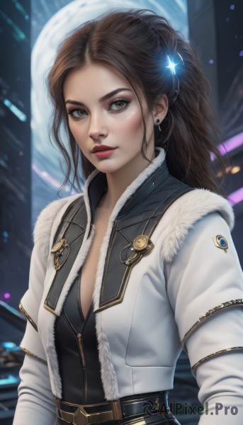 A female in the heart of a peaceful dynamic scene