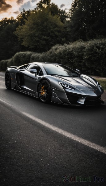 A peaceful image of a motor vehicle in outdoors