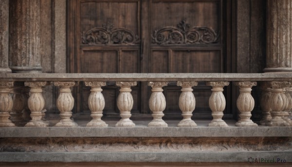 indoors,no humans,window,curtains,scenery,stairs,door,pillar,carpet,column,railing,architecture,gate