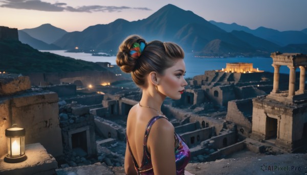A inspiring female within outdoors
