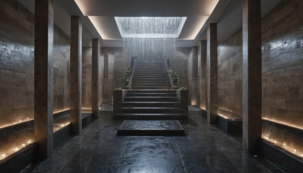 A indoors caught in a vivid rainy outdoors