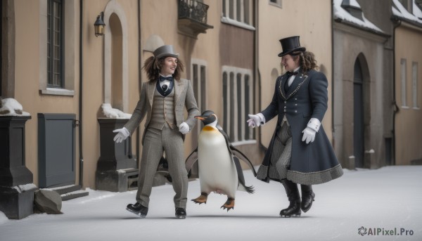 A refreshing image of a unique subject in snowy day