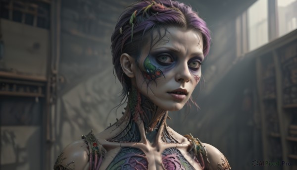 Image of a cyborg in a beautiful dynamic scene