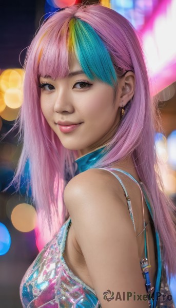 A female captured in a enchanting dynamic scene
