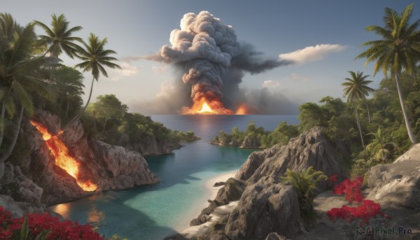 A peaceful image of a unique subject in fiery day