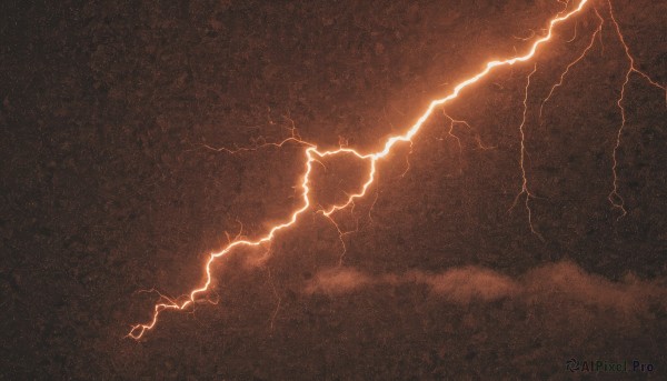 A lightning captured in a dynamic outdoors