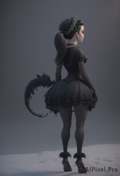 A female set against the backdrop of a serene dynamic scene