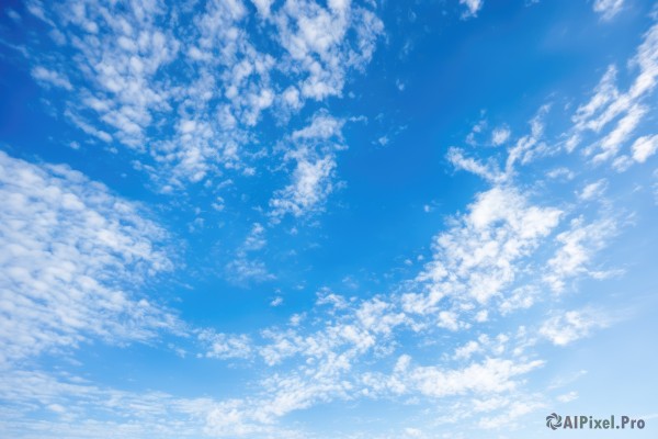 monochrome,outdoors,sky,day,cloud,blue sky,no humans,cloudy sky,scenery,blue theme