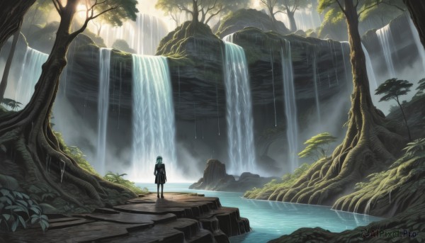 A female caught in a breathtaking day