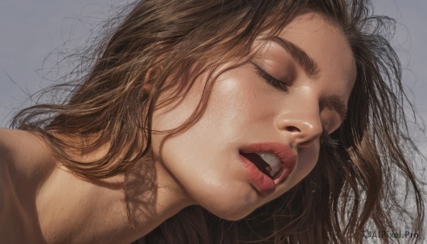 A female set against the backdrop of a serene dynamic scene