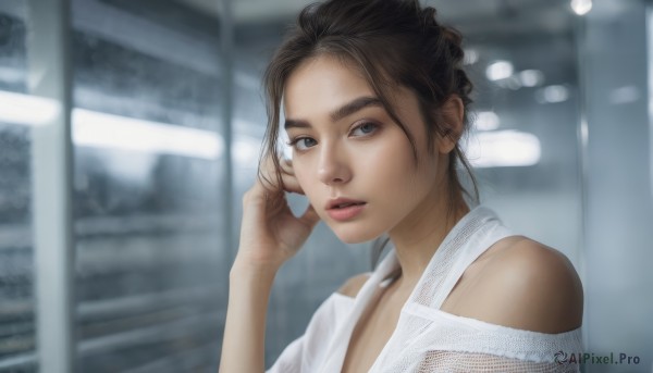 A peaceful image of a female in dynamic scene