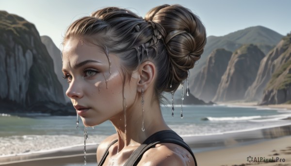 A female set against the backdrop of a captivating day