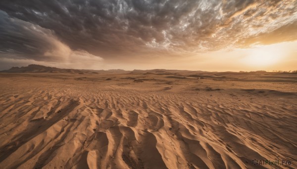 The elegance of a landscape in a ethereal sunset outdoors