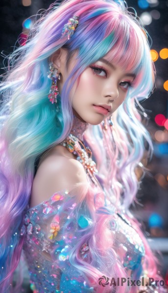 Dynamic scene brought to life with a serene female