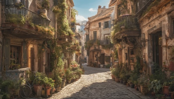 A street showcased in a bold day